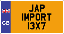 JAPANESE IMPORT NUMBER PLATE