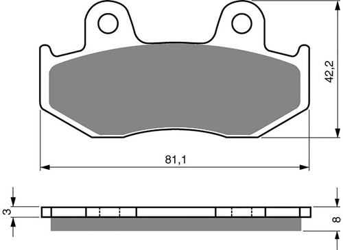 Brake disc pads front h - brake,